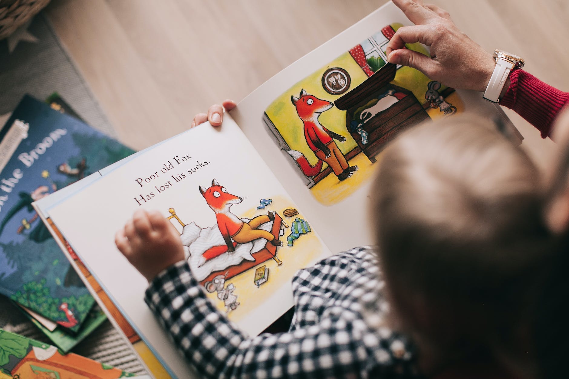 person reading a book